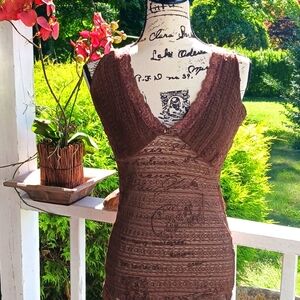 RUE 21 Lacey Light Padding 1/2 Sheer Sexy Tank Top XL